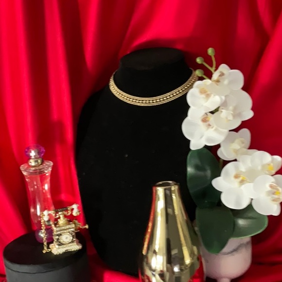 Elegant, goldtone, adjustable choker/collar.  No maker’s mark. - Picture 2 of 6